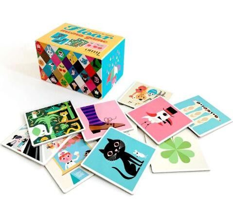 Barniz ULTRAVIOLETA disponible de los naipes de juego de los niños de la impresión de la tarjeta de encargo
