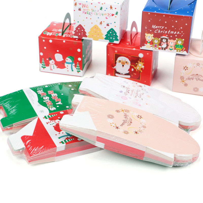 Cajas de empaquetado de la cartulina de la Navidad blanca de la suposición para Apple y los calcetines